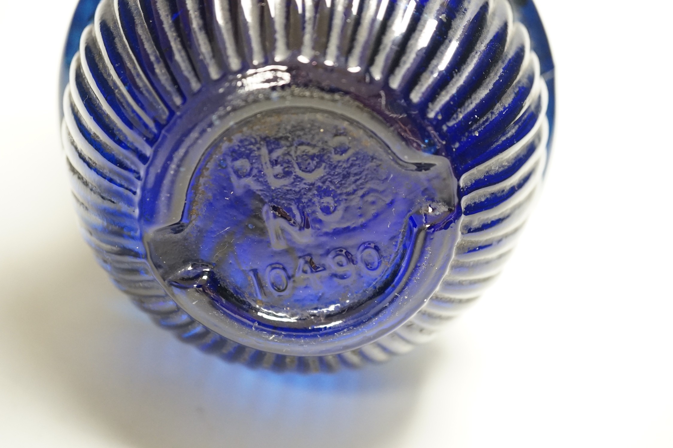 A Harden pressed glass water ‘hand grenade’. 17cm tall